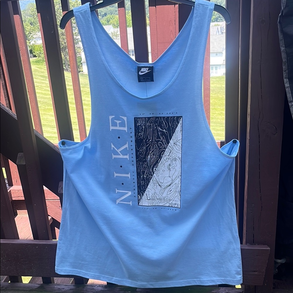Nike Sky Blue Graphic Tank (NWT)
